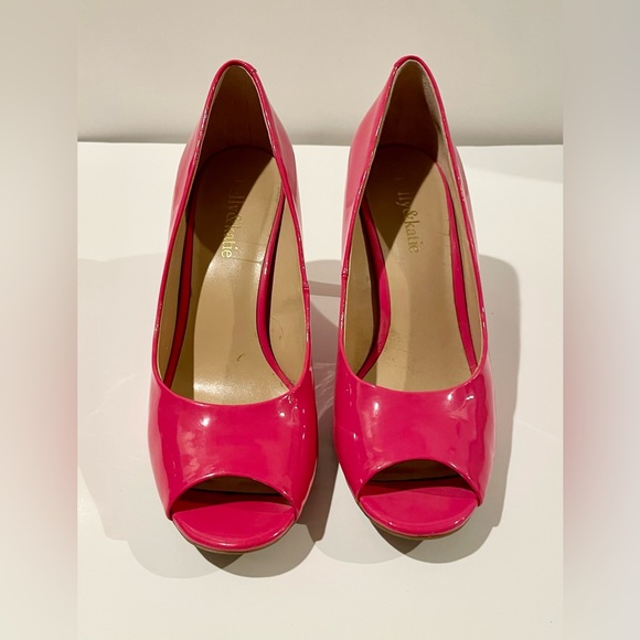 Kelly & Katie Ladies Pink Open Toe Pumps - 8 - Picture 2 of 6